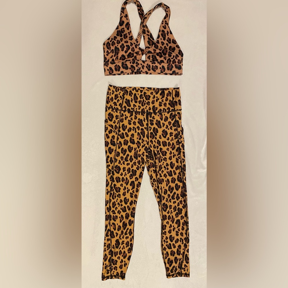 Fabletics Leopard Print activewear set